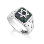 sterling silver Star of David on Eilat Stone