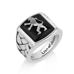 sterling silver  Jerusalem Lion on Onyx