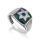 sterling silver Star of David on Eilat Stone