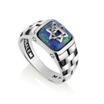 sterling silver Star of David on Eilat Stone