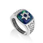sterling silver Star of David on Eilat Stone