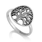 Cut out Tree Of Life in 925 sterling silver ring